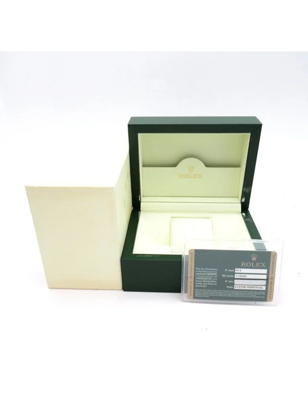 Rolex Air King Watch Box SS Silver Polished